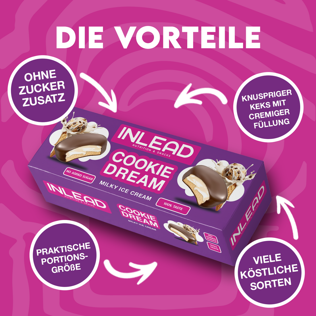 Inlead Cookie Dream 128 g, Creme ohne zugesetzten Zucker