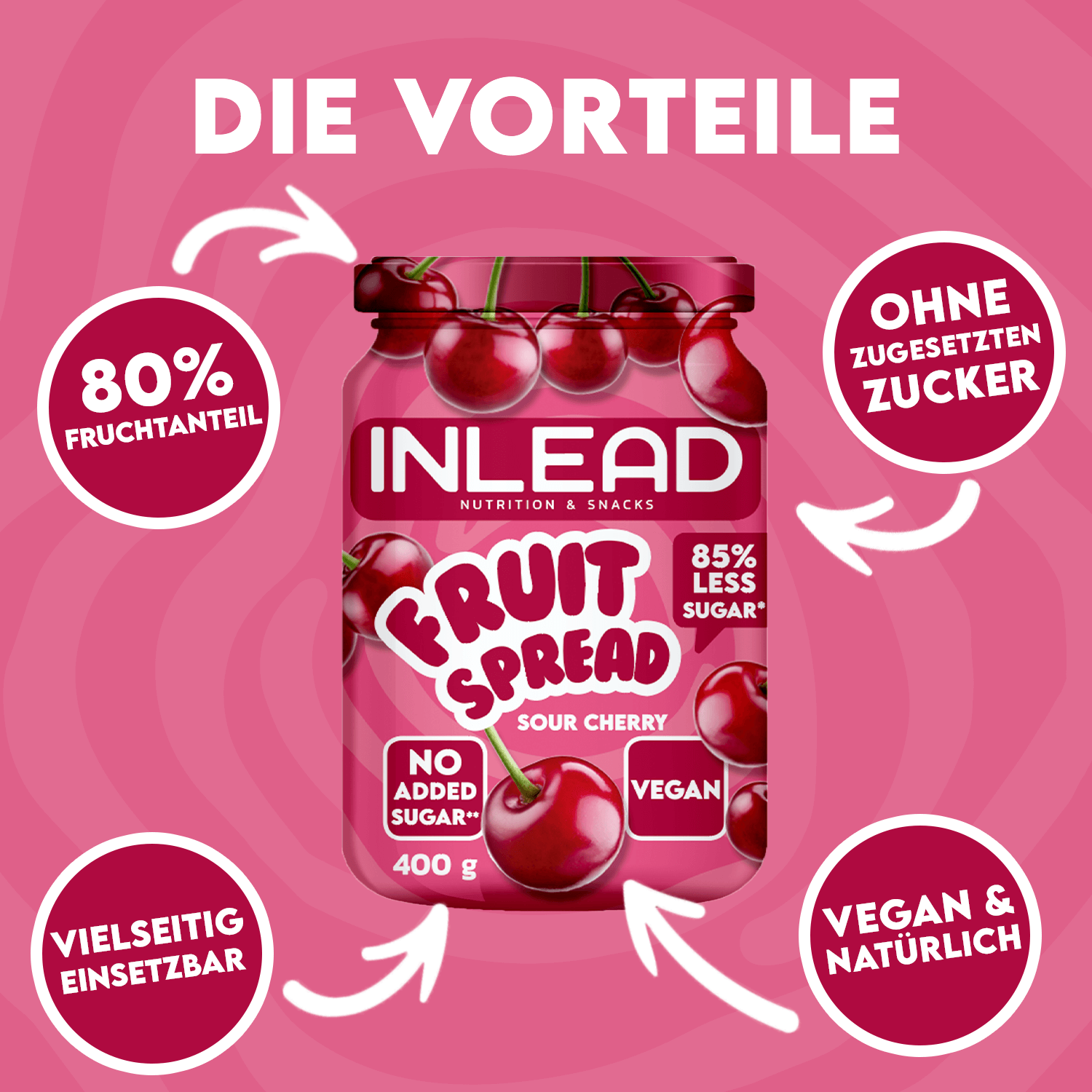 Inlead Fruchtaufstrich, fruchtig, ohne Zuckerzusatz