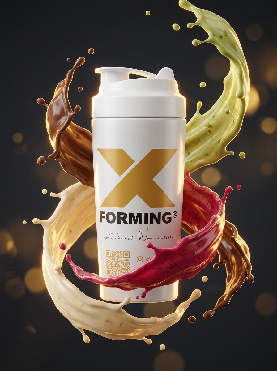 X-FORMING Shaker mit Geschmacks-Swirl in den X-FLAVOR-Farben