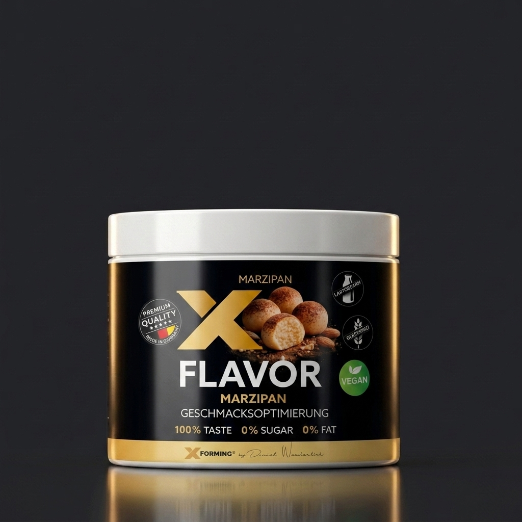 X-FLAVOR Marzipan, schwarze 250-g-Dose
