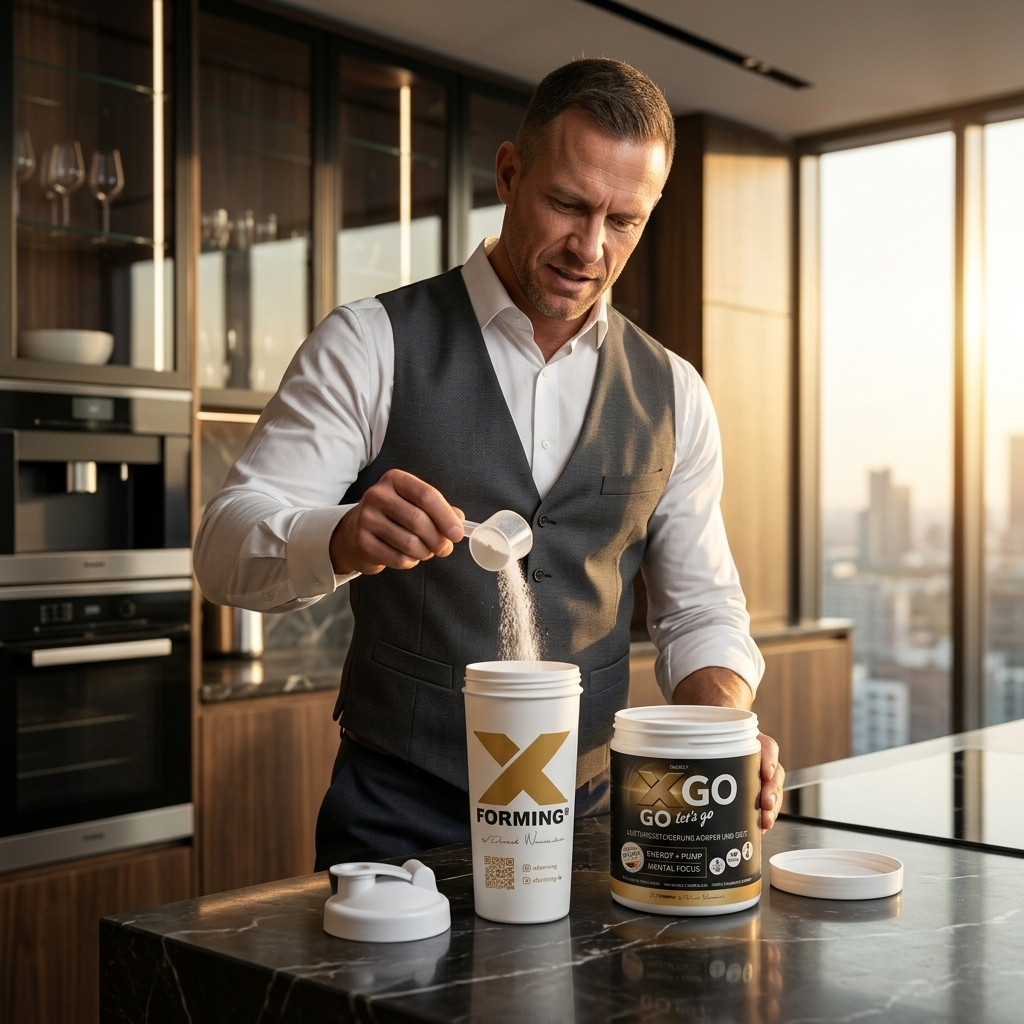 X-GO, Pulver in den Shaker, Energie am Morgen