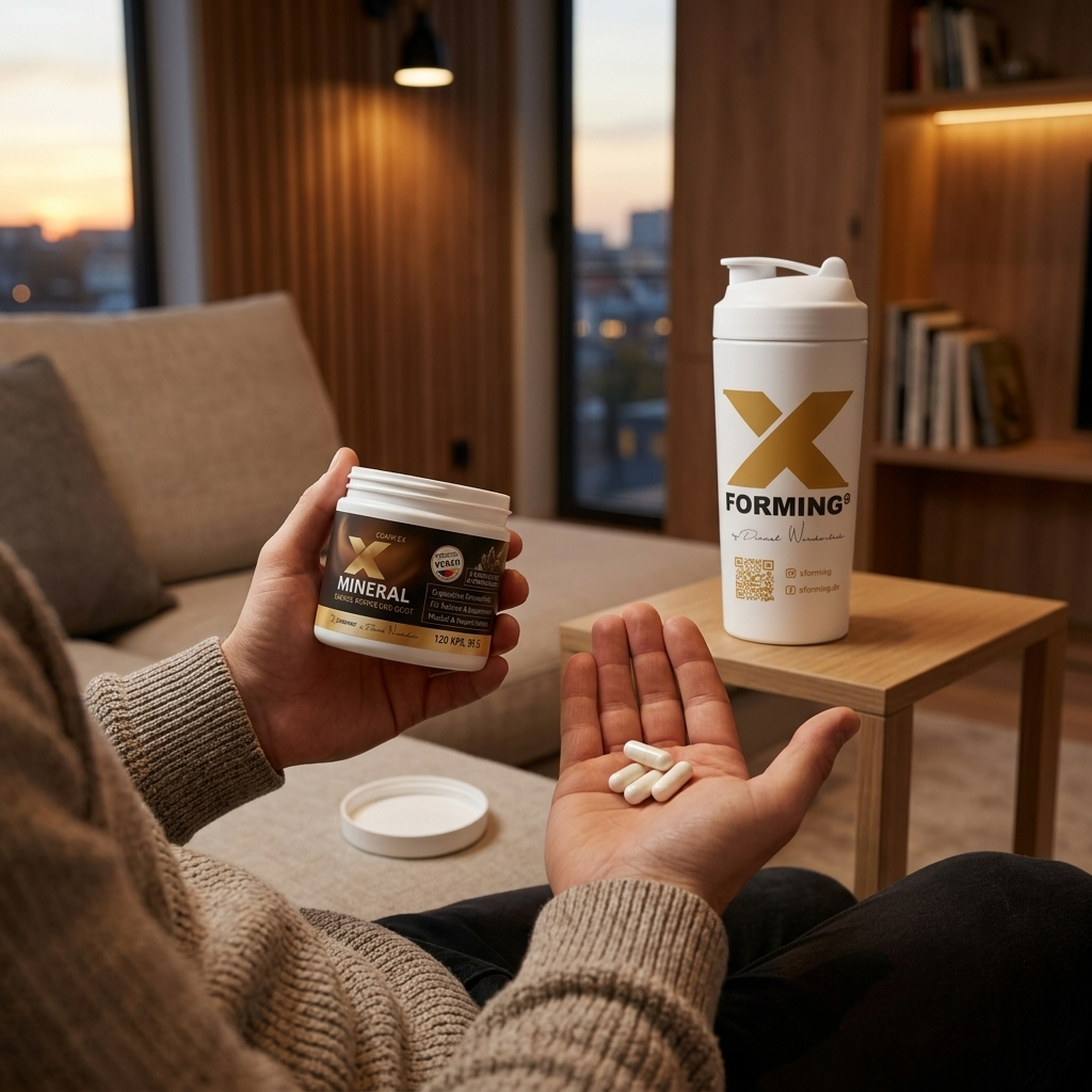 X-MINERAL COMPLEX+, Dose mit weißen Kapseln, abends