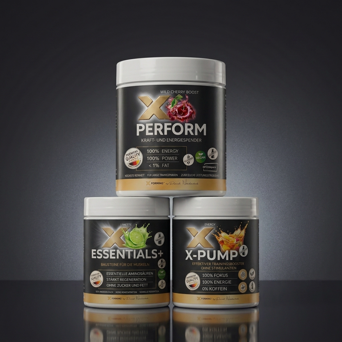 X-PERFORM-SYSTEM von X-FORMING: X-PERFORM, X-PUMP und X-ESSENTIALS+