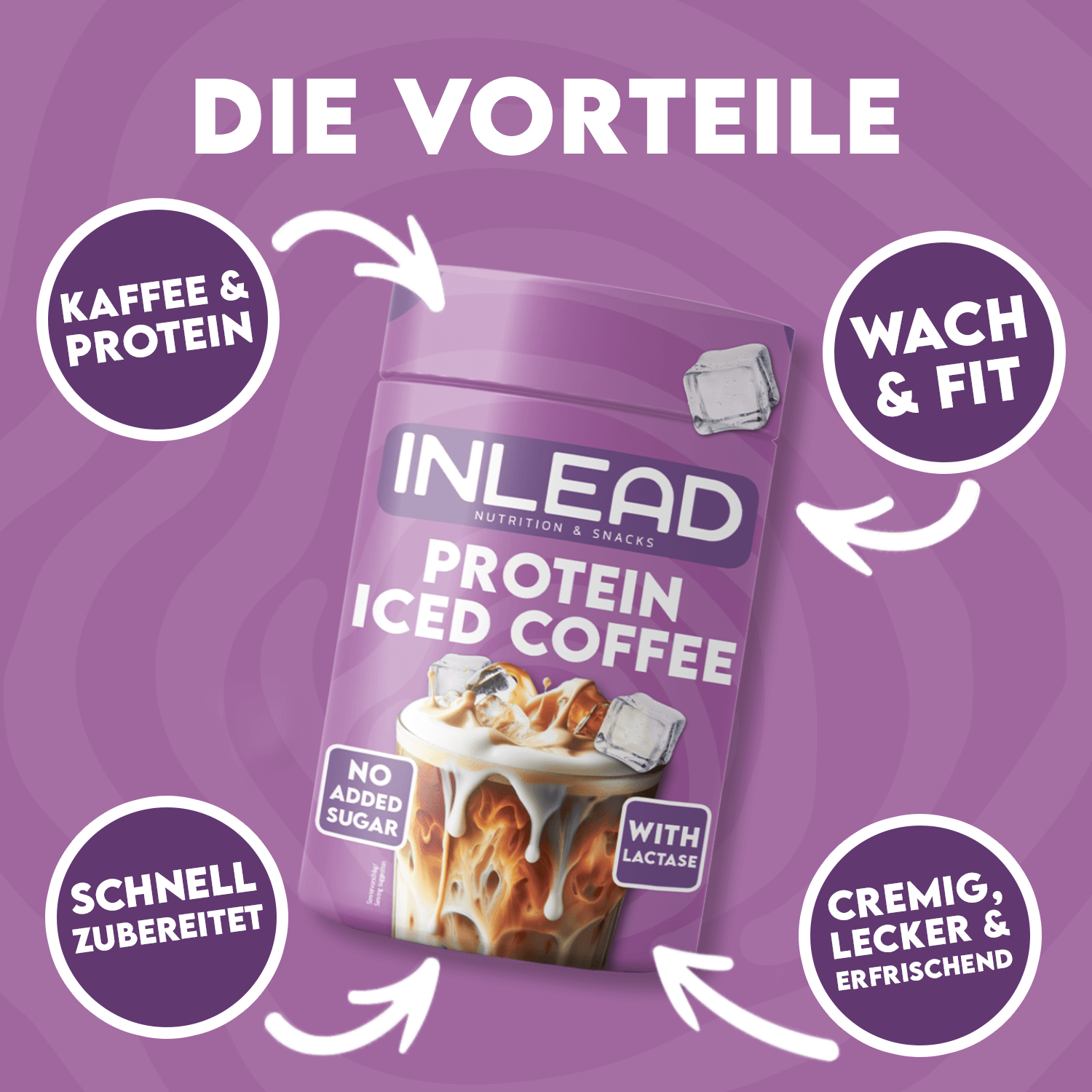 Inlead Protein Iced Coffee, proteinreicher Eiskaffee
