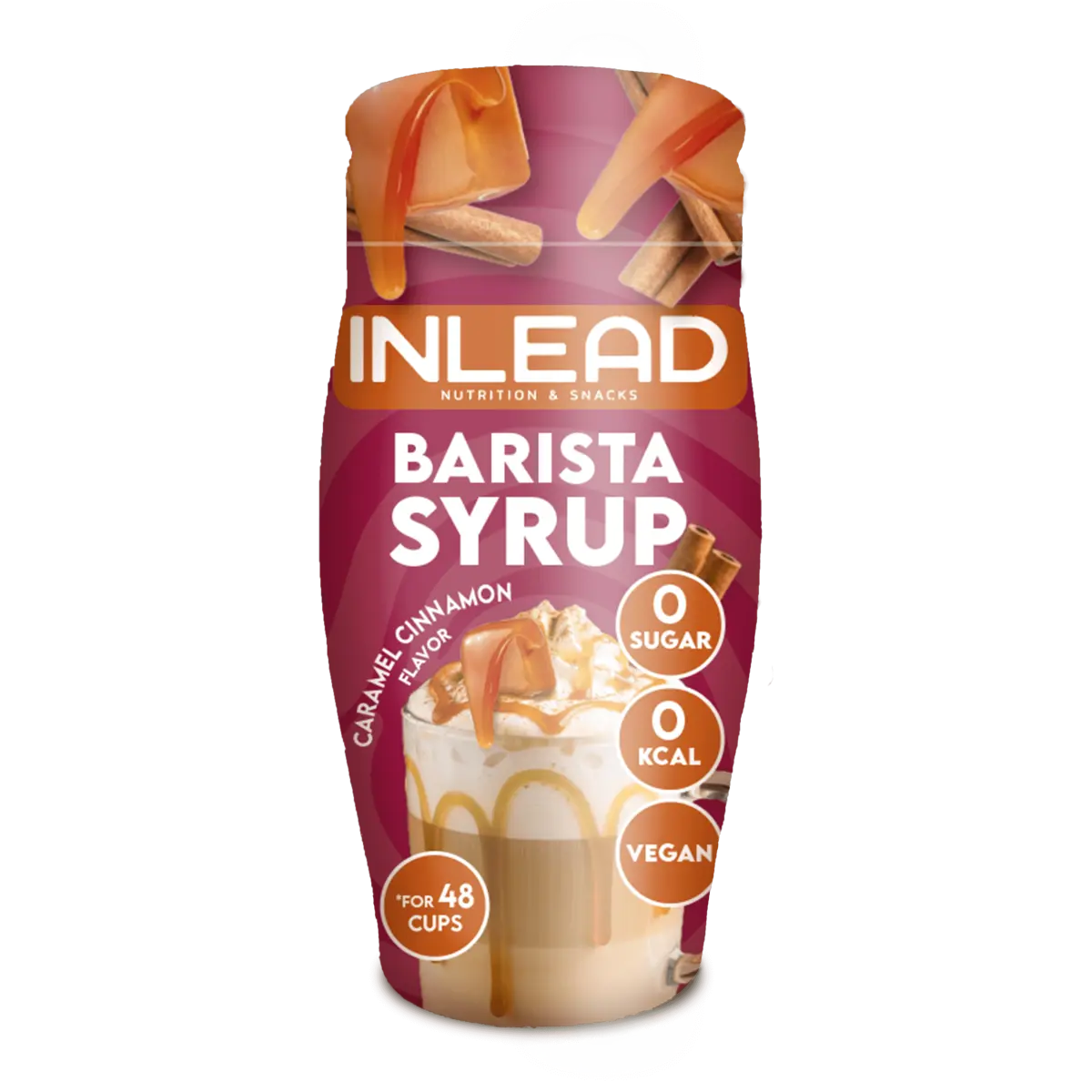 Inlead Barista Sirup 65 ml Karamell-Zimt, Kaffeesirup zuckerfrei