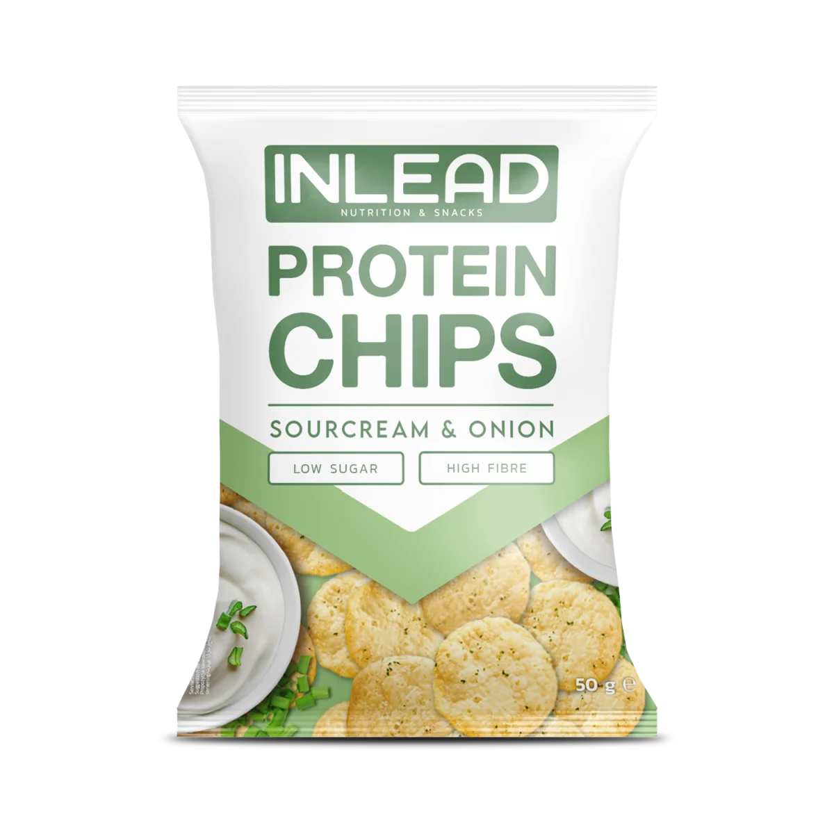 Inlead Protein-Chips 50 g Sour Cream & Onion, proteinreicher Snack bei X-FORMING
