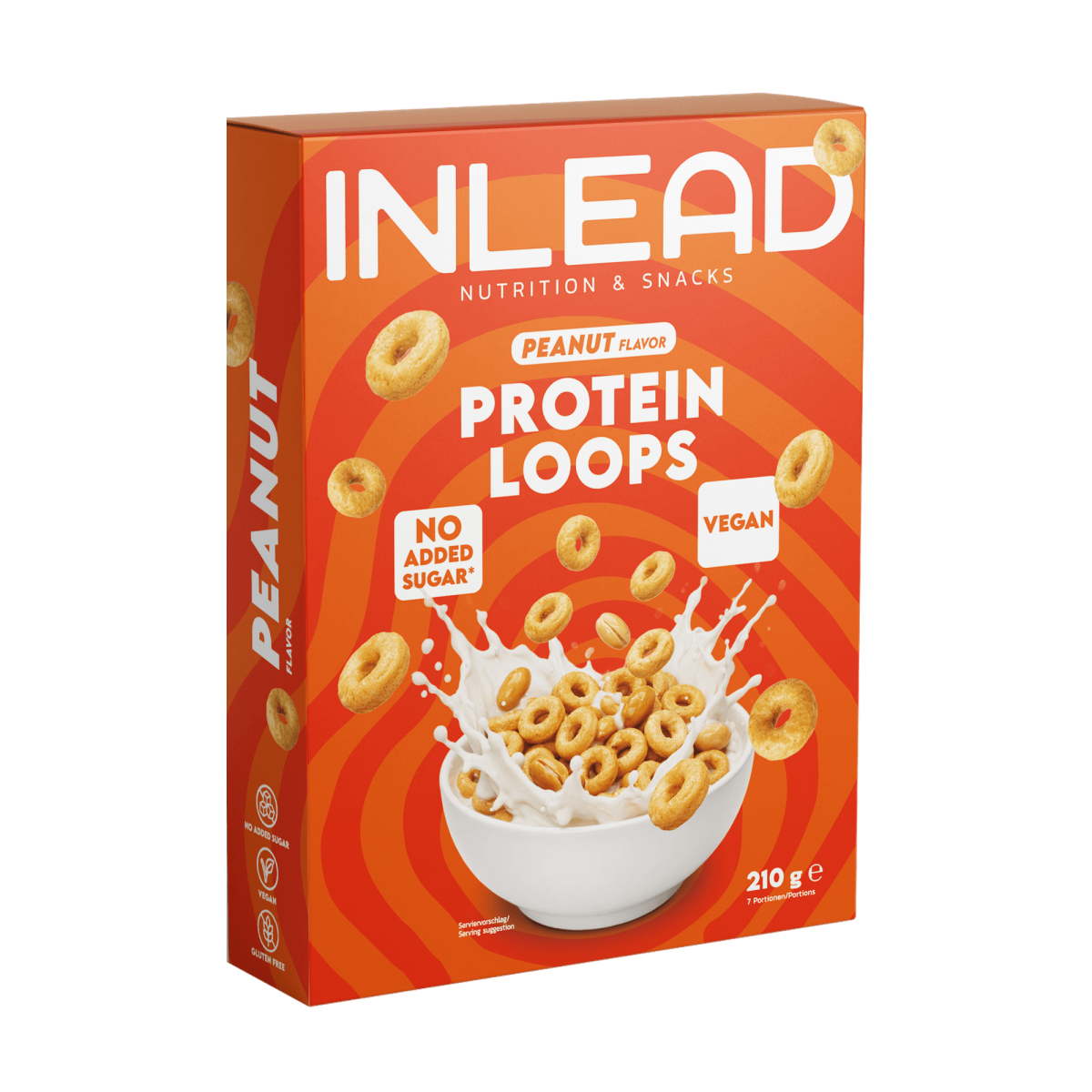Inlead Protein Loops 210 g Peanut, proteinreiche Cerealien