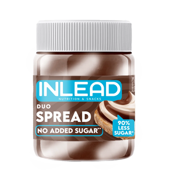Inlead Spread 350 g Duo, Creme mit Milch, Haselnuss und Kakao, ohne Zuckerzusatz