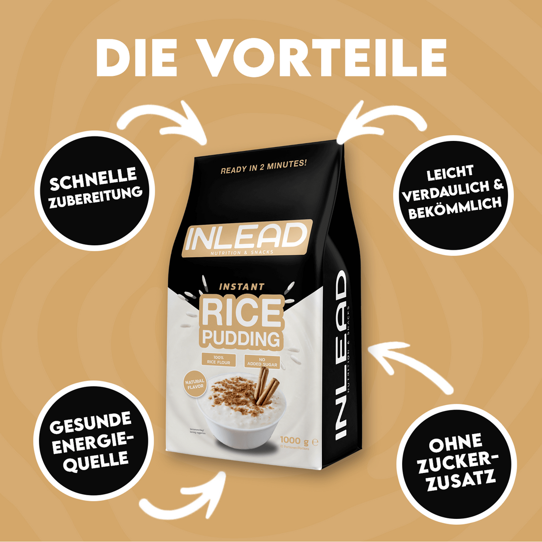 Inlead Instant-Milchreis Probe 100 g Natur, schnell zubereitet