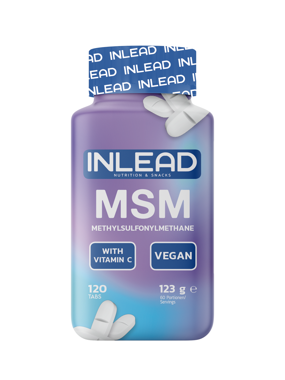 Inlead MSM mit Vitamin C aus Acerola, 120 vegane Tabletten