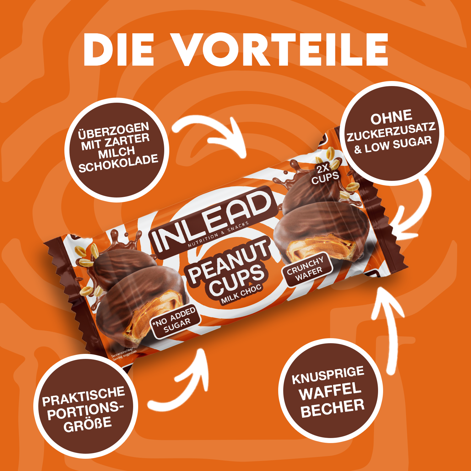 Inlead Erdnuss-Cups, knusprige Schoko-Erdnuss-Cups