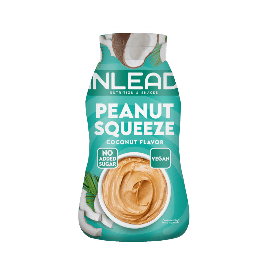 Inlead Peanut Squeeze Coconut 520 g, cremige Erdnusspaste in der Squeeze-Flasche