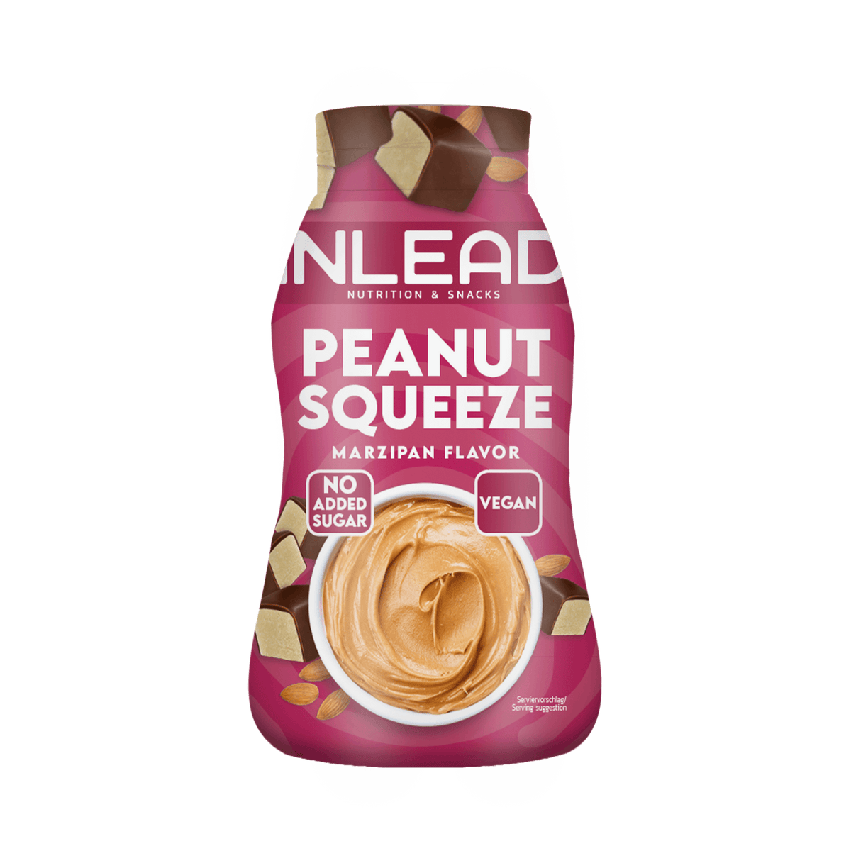 Inlead Peanut Squeeze Marzipan 520 g, cremige Erdnusspaste in der Squeeze-Flasche