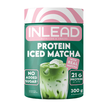 Inlead Protein Iced Matcha 300 g, Matcha-Latte-Proteinpulver mit 21 g Eiweiß pro Portion