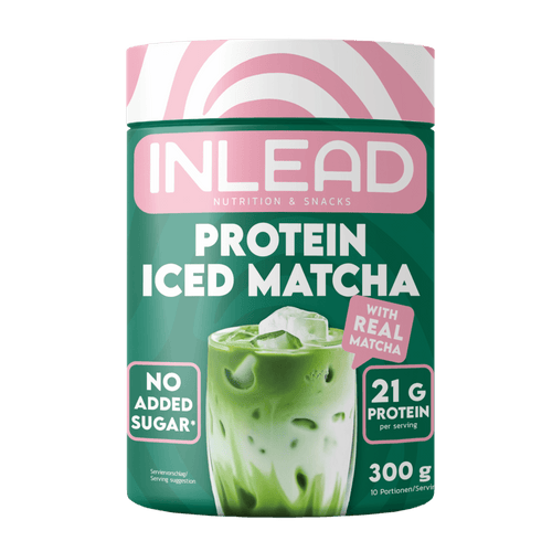 Inlead Protein Iced Matcha 300 g, Matcha-Latte-Proteinpulver mit 21 g Eiweiß pro Portion