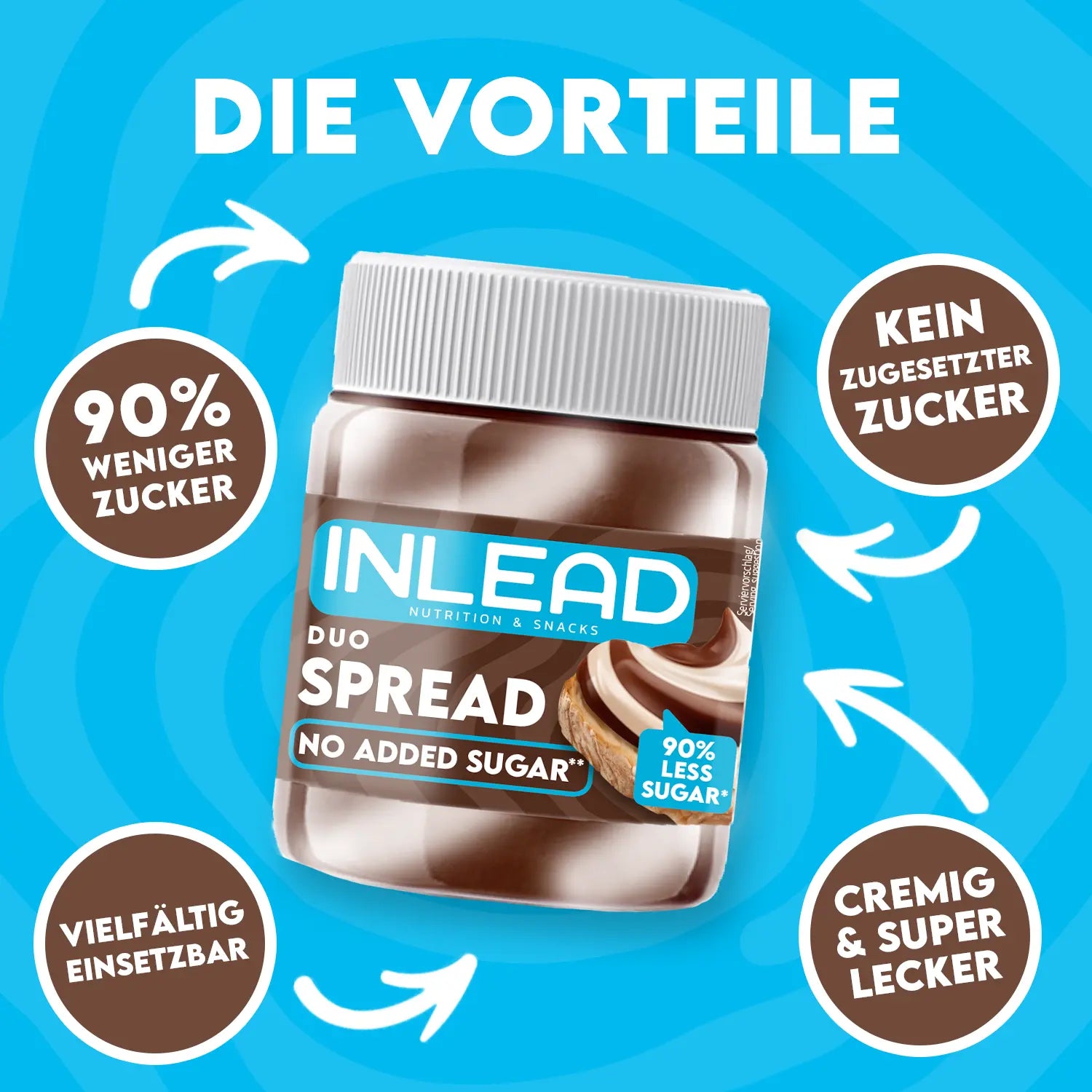 Inlead Spread Vorteile: cremig, weniger Zucker, vielseitig